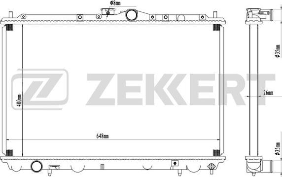 Zekkert MK-1081 - Радиатор, охлаждане на двигателя vvparts.bg