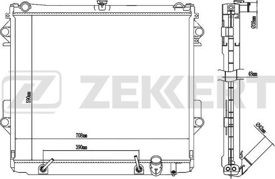 Zekkert MK-1088 - Радиатор, охлаждане на двигателя vvparts.bg