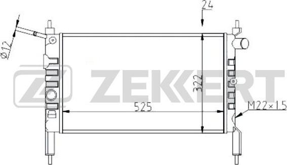 Zekkert MK-1035 - Радиатор, охлаждане на двигателя vvparts.bg