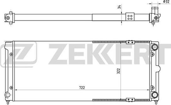 Zekkert MK-1031 - Радиатор, охлаждане на двигателя vvparts.bg