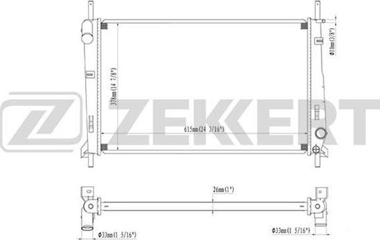 Zekkert MK-1022 - Радиатор, охлаждане на двигателя vvparts.bg