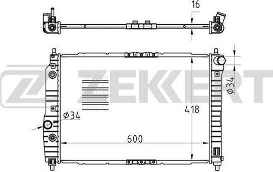 Zekkert MK-1027 - Радиатор, охлаждане на двигателя vvparts.bg