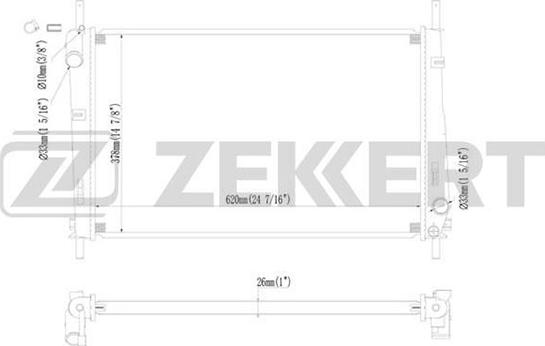 Zekkert MK-1157 - Радиатор, охлаждане на двигателя vvparts.bg