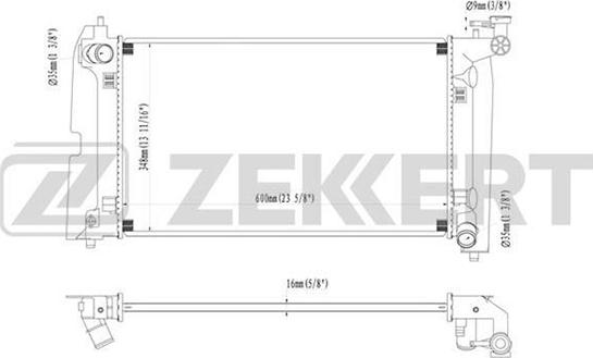 Zekkert MK-1166 - Радиатор, охлаждане на двигателя vvparts.bg