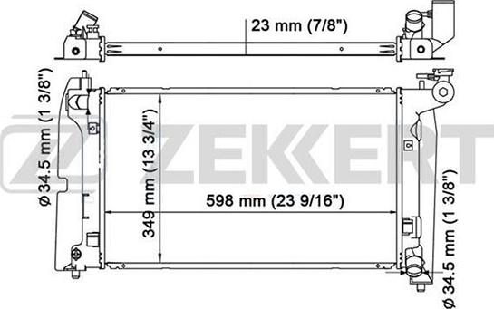 Zekkert MK-1167 - Радиатор, охлаждане на двигателя vvparts.bg