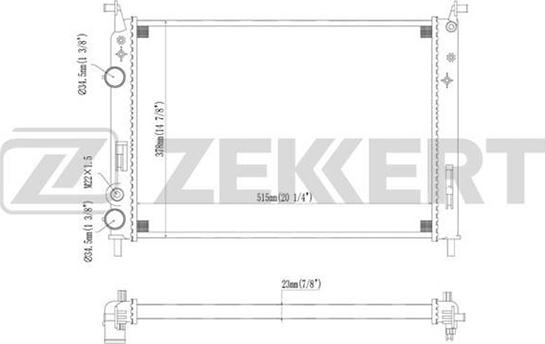 Zekkert MK-1105 - Радиатор, охлаждане на двигателя vvparts.bg