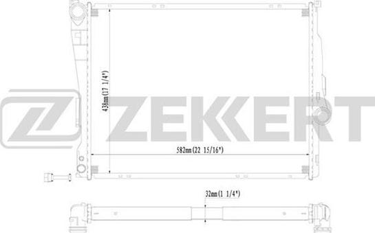 Zekkert MK-1111 - Радиатор, охлаждане на двигателя vvparts.bg