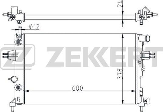 Zekkert MK-1113 - Радиатор, охлаждане на двигателя vvparts.bg