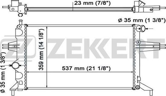 Zekkert MK-1112 - Радиатор, охлаждане на двигателя vvparts.bg