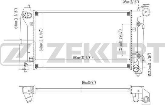 Zekkert MK-1391 - Радиатор, охлаждане на двигателя vvparts.bg