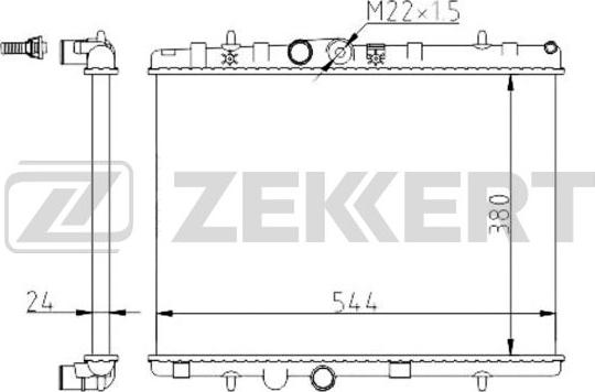 Zekkert MK-1344 - Радиатор, охлаждане на двигателя vvparts.bg