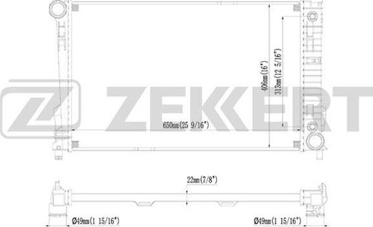 Zekkert MK-1361 - Радиатор, охлаждане на двигателя vvparts.bg