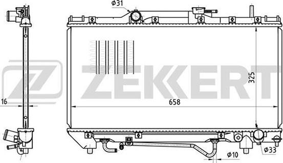 Zekkert MK-1303 - Радиатор, охлаждане на двигателя vvparts.bg