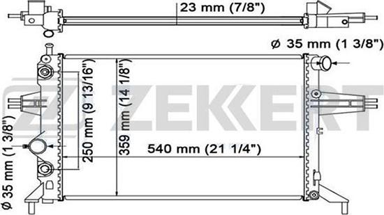 Zekkert MK-1380 - Радиатор, охлаждане на двигателя vvparts.bg