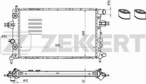 Zekkert MK-1381 - Радиатор, охлаждане на двигателя vvparts.bg