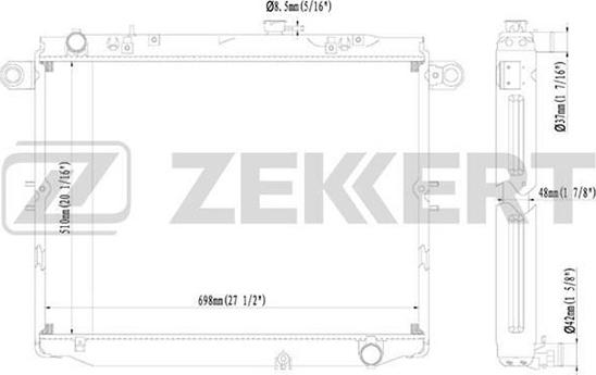 Zekkert MK-1388 - Радиатор, охлаждане на двигателя vvparts.bg