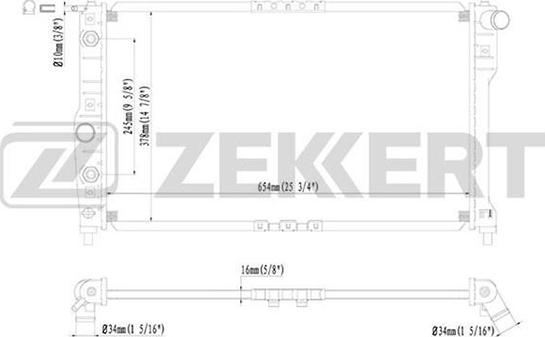 Zekkert MK-1382 - Радиатор, охлаждане на двигателя vvparts.bg