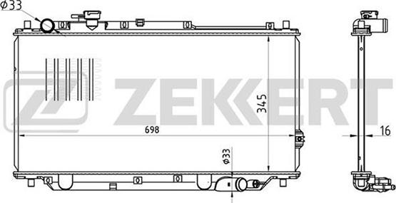 Zekkert MK-1330 - Радиатор, охлаждане на двигателя vvparts.bg