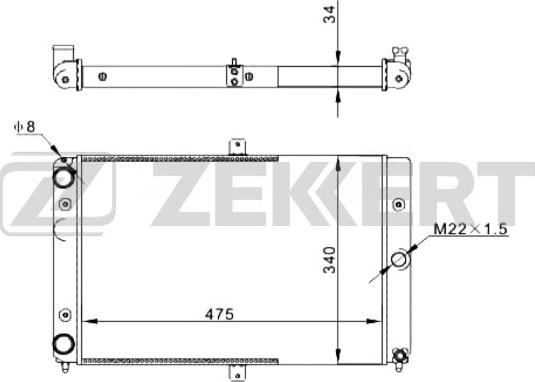 Zekkert MK-1297 - Радиатор, охлаждане на двигателя vvparts.bg