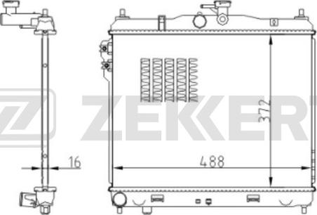 Zekkert MK-1245 - Радиатор, охлаждане на двигателя vvparts.bg
