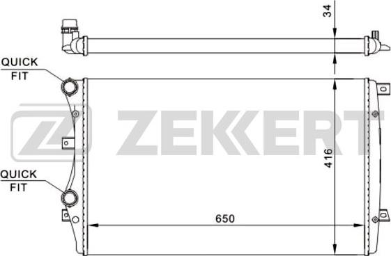 Zekkert MK-1246 - Радиатор, охлаждане на двигателя vvparts.bg