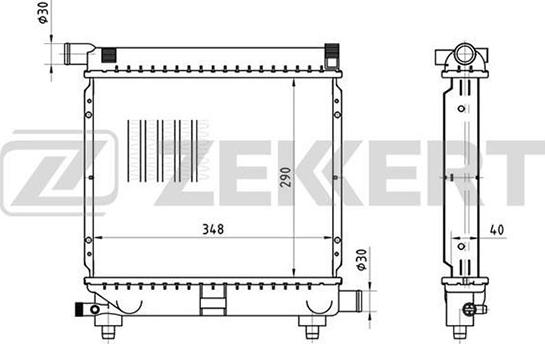 Zekkert MK-1248 - Радиатор, охлаждане на двигателя vvparts.bg