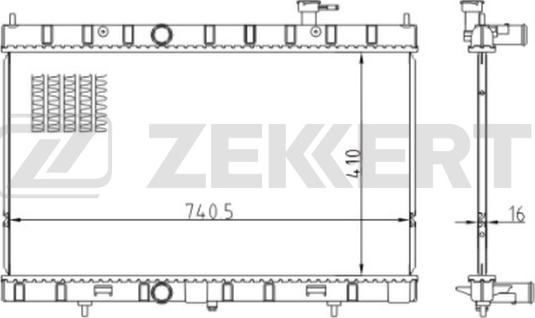 Zekkert MK-1247 - Радиатор, охлаждане на двигателя vvparts.bg