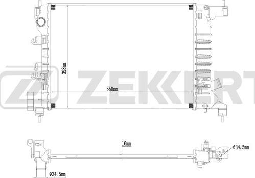 Zekkert MK-1269 - Радиатор, охлаждане на двигателя vvparts.bg