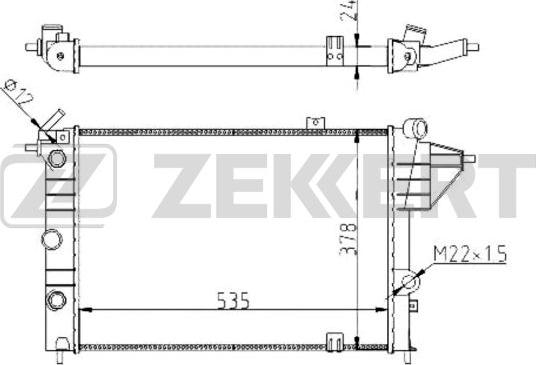 Zekkert MK-1264 - Радиатор, охлаждане на двигателя vvparts.bg