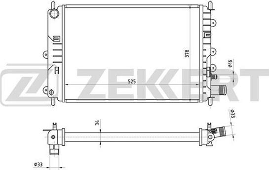 Zekkert MK-1265 - Радиатор, охлаждане на двигателя vvparts.bg