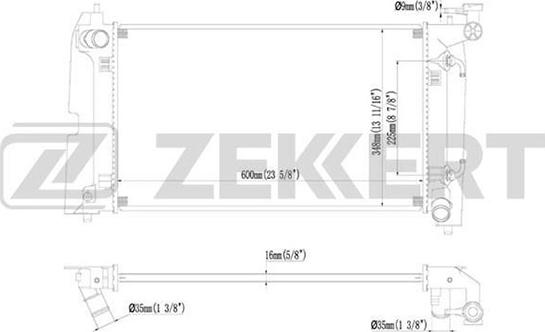 Zekkert MK-1224 - Радиатор, охлаждане на двигателя vvparts.bg