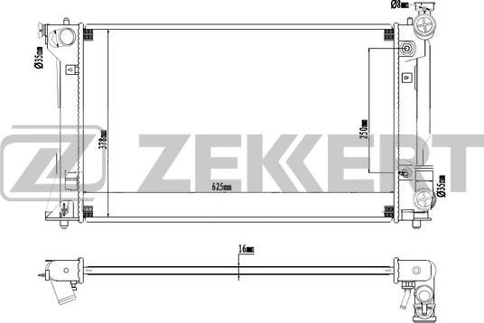 Zekkert MK-1274 - Радиатор, охлаждане на двигателя vvparts.bg