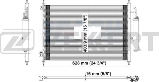 Zekkert MK-3009 - Кондензатор, климатизация vvparts.bg