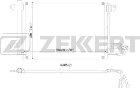 Zekkert MK-3003 - Кондензатор, климатизация vvparts.bg