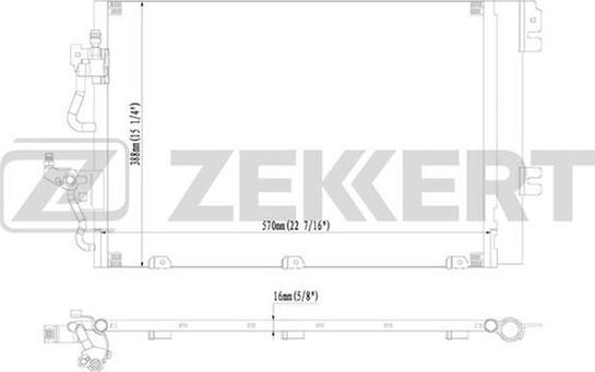 Zekkert MK-3016 - Кондензатор, климатизация vvparts.bg