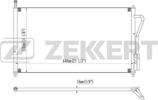 Zekkert MK-3031 - Кондензатор, климатизация vvparts.bg