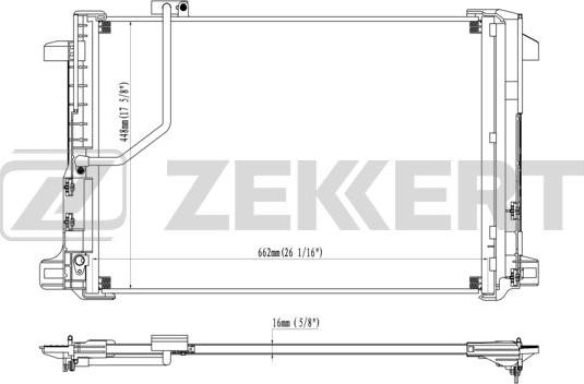 Zekkert MK-3076 - Кондензатор, климатизация vvparts.bg