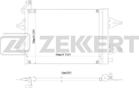 Zekkert MK-3114 - Кондензатор, климатизация vvparts.bg