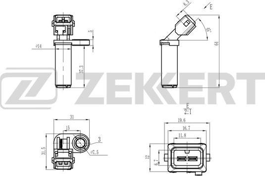 Zekkert SE-4045 - Импулсен датчик, колянов вал vvparts.bg