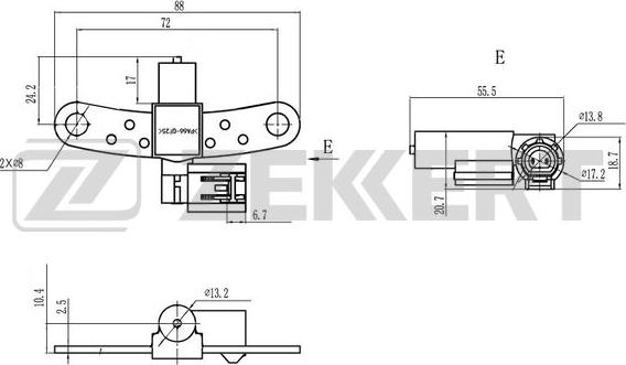 Zekkert SE-4042 - Импулсен датчик, колянов вал vvparts.bg