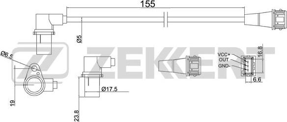 Zekkert SE-4018 - Импулсен датчик, колянов вал vvparts.bg