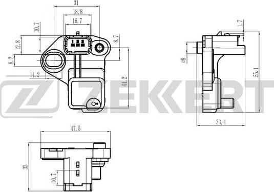 Zekkert SE-4107 - Импулсен датчик, колянов вал vvparts.bg