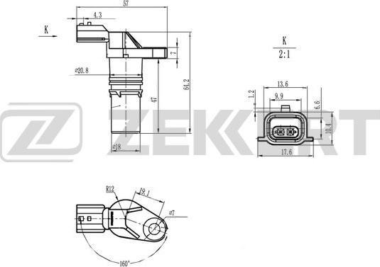 Zekkert SE-4110 - Импулсен датчик, колянов вал vvparts.bg