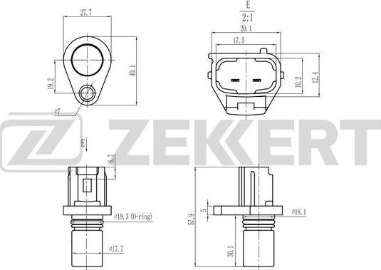 Zekkert SE-5040 - Датчик, положение на разпределителния вал vvparts.bg