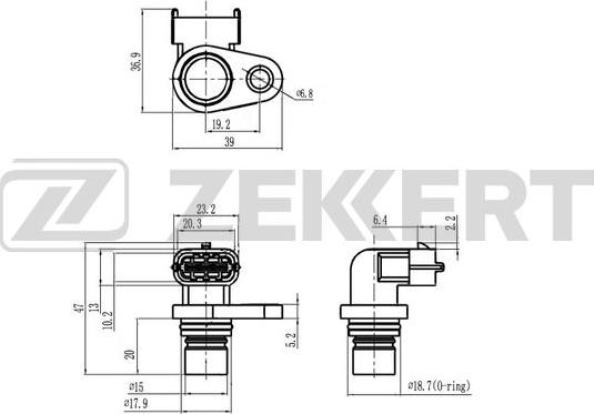 Zekkert SE-5036 - Датчик, положение на разпределителния вал vvparts.bg