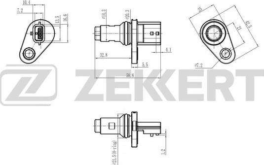 Zekkert SE-5037 - Датчик, положение на разпределителния вал vvparts.bg