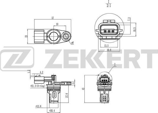 Zekkert SE-5020 - Датчик, положение на разпределителния вал vvparts.bg