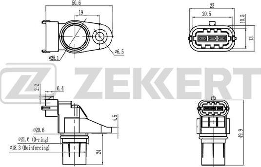 Zekkert SE-5023 - Датчик, положение на разпределителния вал vvparts.bg