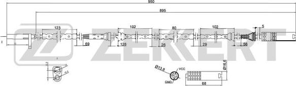 Zekkert SE-6069 - Датчик, обороти на колелото vvparts.bg