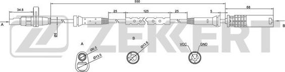 Zekkert SE-6065 - Датчик, обороти на колелото vvparts.bg